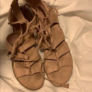 Blush gladiator sandals